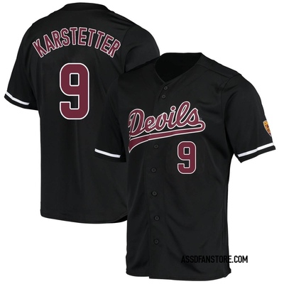 Men's Kevin Karstetter Arizona State Sun Devils Replica Baseball Jersey - Black