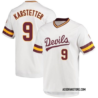 Youth Kevin Karstetter Arizona State Sun Devils Replica Baseball Jersey - White